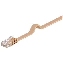 goobay CAT 6 Flach-Patchkabel, U/UTP, Hellbraun