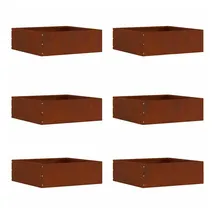 vidaXL Raseneinfassung 40 x 40 x 13 cm 6 Stück braun