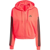 Adidas Essentials 3 Stripes French Terry Reißverschlusspullover Pure Ruby