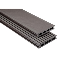 Kovalex WPC Terrassendiele gebürstet Graubraun Zuschnitt 2,6x14,5x600cm