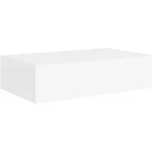 vidaXL Wandregal mit Schublade 40 x 23,5 x 10 cm Weiß