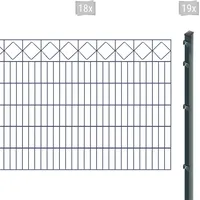 Arvotec Doppelstabmattenzaun »EXCLUSIVE 120 zum Einbetonieren "Karo" mit Zierleiste«, Zaunhöhe 120 cm, Zaunlänge 2 - 60 m 25873403-0 anthrazit H/L: 120 cm x 36 m