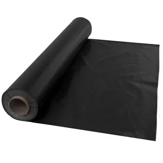 Baufolie Abdeckfolie Estrichfolie PE Folie schwarz Feuchtresistente Membran – robuste Polyethylen Folie – verschiedene Größen und Stärken