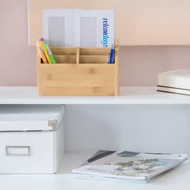 Relaxdays Schreibtisch-Organizer Holz Braun 1 St.