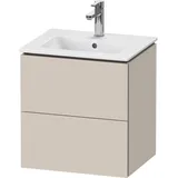 Duravit L-Cube Waschtischunterbau wandhängend Compact, 2 Schubkästen, 520x550x421mm, LC621809191,