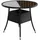 Juskys Yoro Polyrattan Gartentisch rund Ø 80 cm Schwarz
