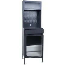 Mendler Highboard HWC-P99 Hochschrank Küchenschrank 182 x 54 x 40 cm Anthrazit