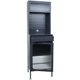 Mendler Highboard HWC-P99 Hochschrank Küchenschrank 182 x 54 x 40 cm Anthrazit