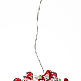 LINDBY LED-Lichterkette Motje, Weihnachtsmann, 320 cm, IP20 - Rot