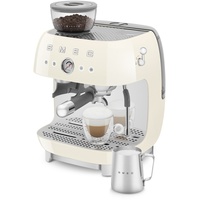 Smeg EGF03CREU Espressomaschine mit Mühle, Plastic, Creme