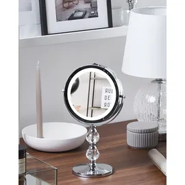 Beliani Kosmetikspiegel LED CLAIRA Silber