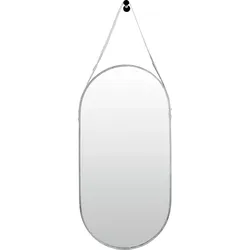 Dekospiegel LENFRA "Miami", silber, B:55cm H:85cm T:2,5cm, Aluminium, glasspiegel, Spiegel, Wandspiegel
