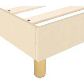 vidaXL Boxspringbettgestell, Creme 120x200 cm Stoff