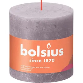 Bolsius Rustik Stumpenkerze 10 x 10 cm gefrorener lavendel