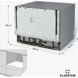 Klarstein UV 6 Secret Einbau-Geschirrspüler (450 mm breit, Weiß)