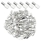 Hocansen 100 Stück Flache Löffelart Regalträger 5x19mm Bodenträger Schrank Regalbrett Halterung für Möbel,Bücherregal and Schrank(5x19mm/P)