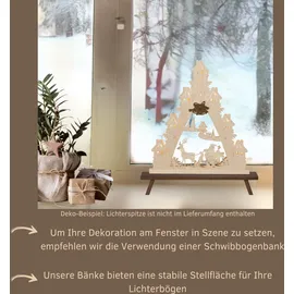 Weigla Schwibbogen Schwibbogenbank braun (L/H/T):45,0cmx11,0cmx7,5cm NEU Blumenbank Unterstellbank