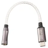 gistuch Typ C auf 3,5 mm Kopfhörerverstärker 15 cm/5,9 Zoll 120 dB für Android PCSilber
