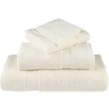 vidaXL SOLUND Handtuchset 4-tlg. cremeweiß