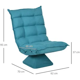 Homcom Bodenstuhl mit Verstellbarer Rückenlehne drehbar mit Sockel