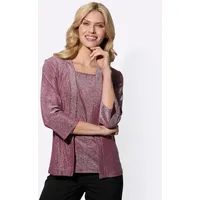 Sieh an! 2-in-1-Shirt in bordeaux-silberfarben | Gr.: 38