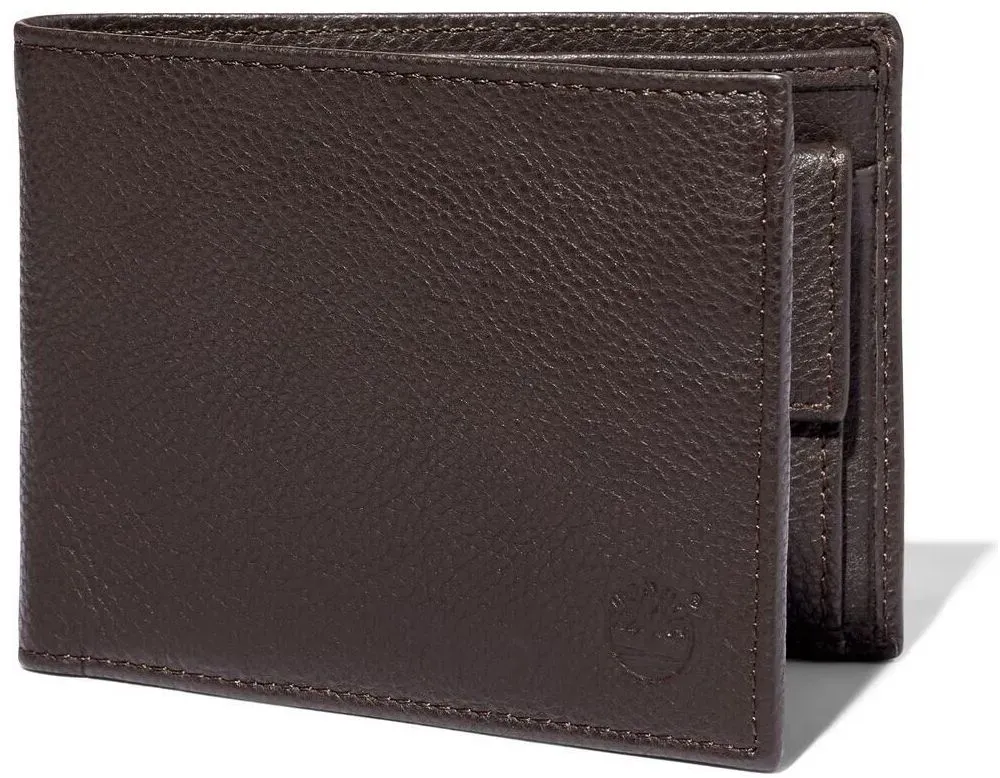 Timberland Mens Kennebunk Leather Large Bi-fold Wallet mulch OS