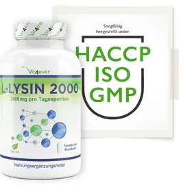 Vit4ever L-Lysin 2000 Tabletten 365 St.
