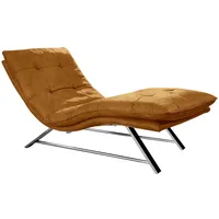 W.Schillig Relaxliege daily dreams Polyester 75 x 91 x 170 cm Gelb mit Kissen