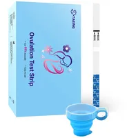 TAEING Ovulationstest für Frauen – 30x LH Teststreifen mit 25 mIU/ml Sensitivität zur Eisprungbestimmung, Fruchtbarkeitstest inkl. faltbarem Urinbecher