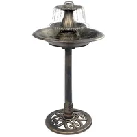 vidaXL Vogelbad mit Springbrunnen 50 x 91 cm Bronze