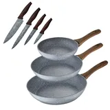 San Ignacio Daimiel 20x24x28 Cm Pfannen-und Messerset, 7 Einheiten - Grey - One Size