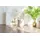Kayoom Beistelltisch KAYOOM "Rocio, Ausgefallenes Design,Stabiler Marmor-Sockel", weiß, B:46cm H:54cm T:46cm, Tischplatte: 100% marmorisiertes Glas / Gestell: Marmor, Edelstahl, Tische, Beistelltisch, ausgefallenes Gestell, stabiler Marmorfuß, marmorierte 