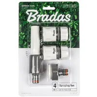 Bradas Gartenbrause Set 4tlg 3/4 Zoll weiß
