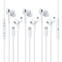 SRLWMYI 3 Pack Kopfhörer USB C Kabelgebundene In Ear mit Mikrofon und Lautstärkeregler Kabelkopfhörer, für iPhones 15/15Pro/15Plus/16/16 Pro/16Plus/Galaxy S24/S23/Google Pixel/Huawei