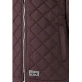ZigZag Steppjacke "Stinna", Mädchen, Gr. 140/146, lila (dunkellila), 100% Polyester, kariert, normal, hoch geschlossener Ausschnitt, Jacken Steppjacke, mit reflektierenden Elementen