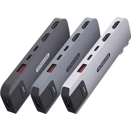 Sitecom 6-in-2-Multiport-Hub für MacBook Pro Grau