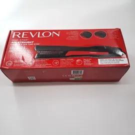 Revlon Glätteisen One-Step Air Straight Glättbürste, Warm, Schwarz, Rot