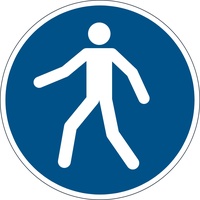 Durable Sicherheitskennzeichen ''Fußgängerweg benutzen''