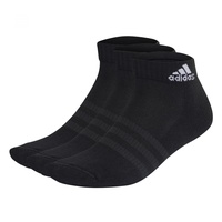 adidas Unisex Cushioned Sportswear 3 Pairs Knöchelsocken, Black/White