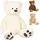 Brubaker XXL Teddybär 100 cm groß - Weiß - Stofftier Plüschtier Kuscheltier
