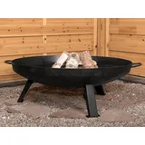 Köhko Feuerschale Ø 79 Cm Mit 1 Wasserzulauflöcher Und 2 Griffen Und 3 Anti-rost Lackierte Abnehmbare Und Klappbare Beine - Köhko