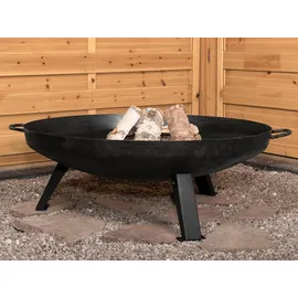 Köhko Feuerschale Ø 79 Cm Mit 1 Wasserzulauflöcher Und 2 Griffen Und 3 Anti-rost Lackierte Abnehmbare Und Klappbare Beine - Köhko
