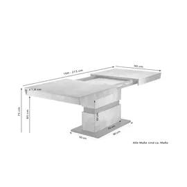 byLIVING Esstisch Matthew (old wood, 160-215cm (ausziehbar))