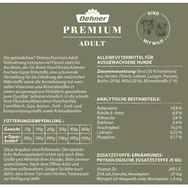 Dehner Hundefutter Adult Rind, Wild 6 x 800 g
