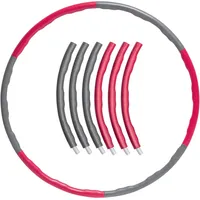 Fitness Hula Hoop Reifen - 100 cm - 1,5 kg - Rosa/Grau 100 CM