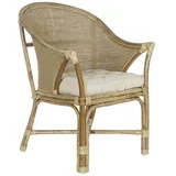 fijalo DKD Home Decor Gartenstuhl 66 x 50 x 90 cm weiß/braun