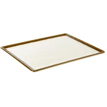 APS Serviergeschirr, Tablett Stone Art, 32,5 x 26,5 cm, Höhe 1,5 cm, Melamin, Creme/weiß
