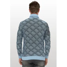 RUSTY NEAL Rollkragenpullover Blau S