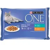 Sparpaket PURINA ONE 8 x 85 g - Sensitive Huhn und Thunfisch