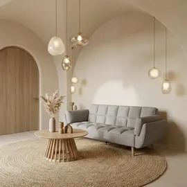 Bessagi Home Schlafsofa Cora Grau Samt